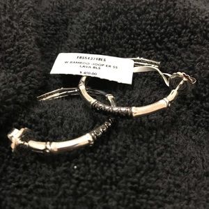 John hardy silver lava medium hoop  earrings